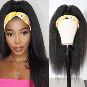 favhair kinky straight headband wig model1