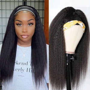 favhair kinky straight headband wig model