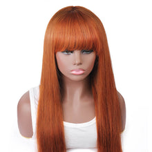 Load image into Gallery viewer, Ginger Straight Wig With Bangs
