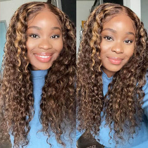 Highlight P4/27 Water Wave Lace Front Wig