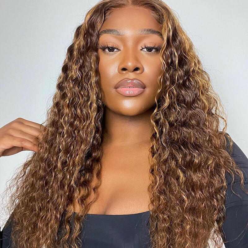 Highlight P4/27 Water Wave Lace Front Wig