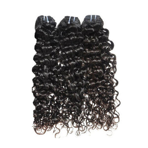 Italian Curly Hair 3 Bundles with 4x4 Lace Closure