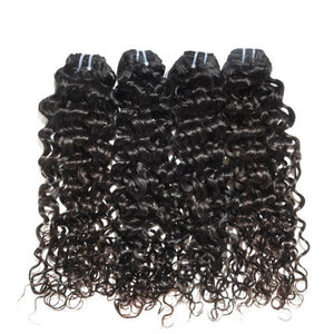 Italian Curly Hair 4 Bundles With 4x4 Lace Closure