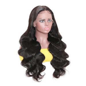 T-part body wave lace frontal wig left side