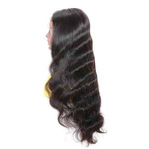 T-part body wave lace frontal wig right side