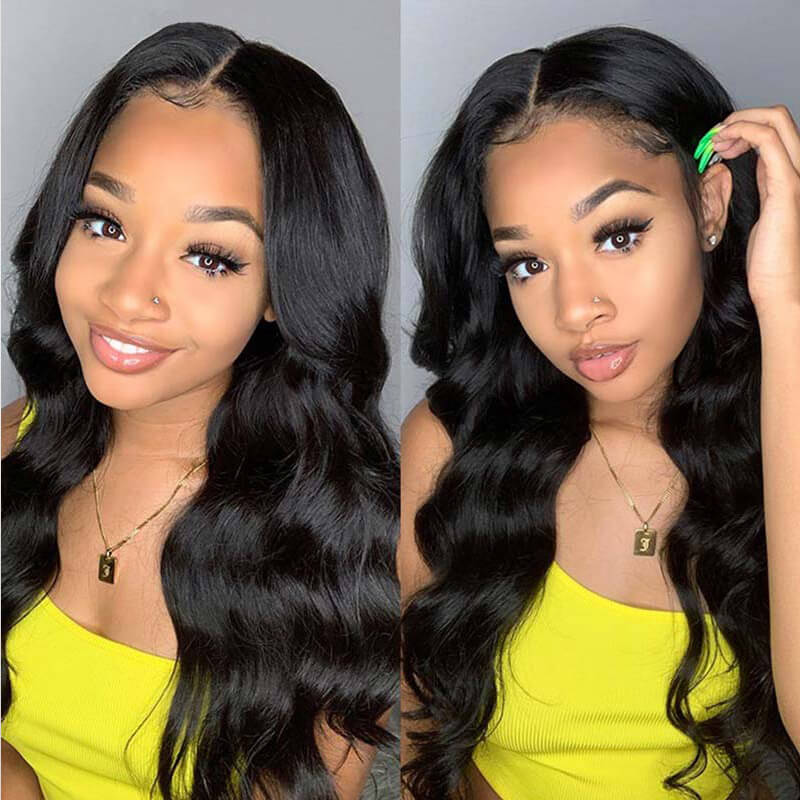 U Part Wig Human Hair Wigs Body Wave Wig
