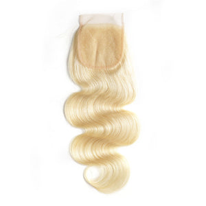 Color 613# Body Wave Hair 4 Bundles with Closure