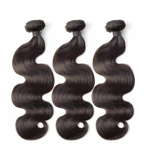 Body Wave Hair 3 Bundles with 4x4 Lace Closure