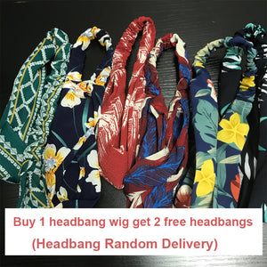 favhair kinky straight headband wig free gift