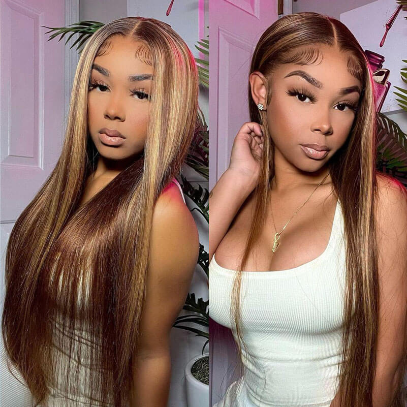 Highlight P4/27 Straight Lace Wig