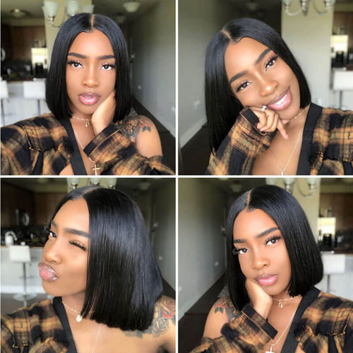 favhair lace frontal straight bob wig customer share