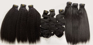 Seamless PU Clip In Hair Extensions