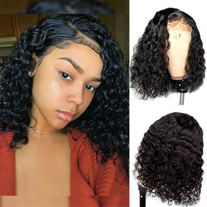 water wave lace frontal bob wig 